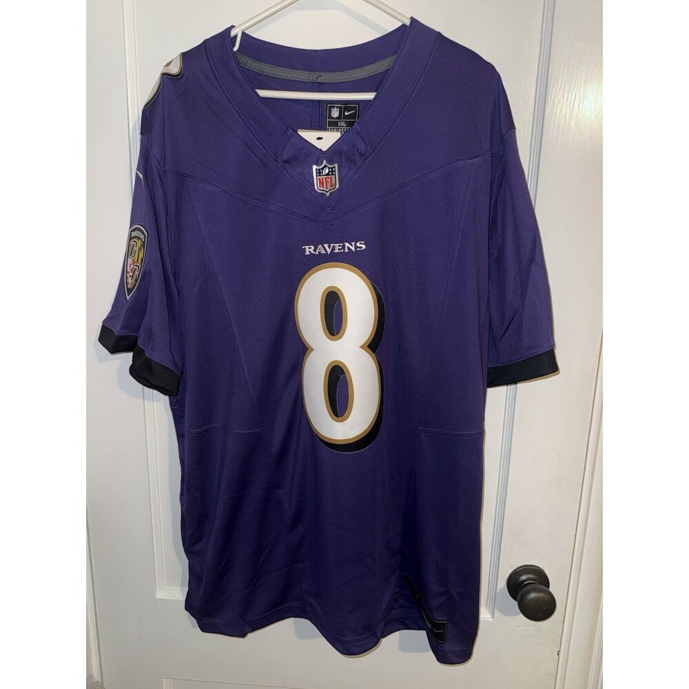NWT Mens 2XL Lamar Jackson Baltimore Ravens Nike Vapor F.U.S.E. Purple Jersey
